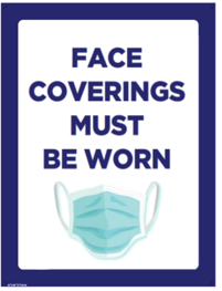Face Covering Plastic Sign- (30"x 40")