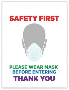 Safety First Plastic Sign (30