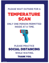 Temperature Scan Plastic Sign (24"x 36")