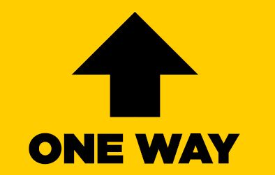 One Way Floor Sign (28